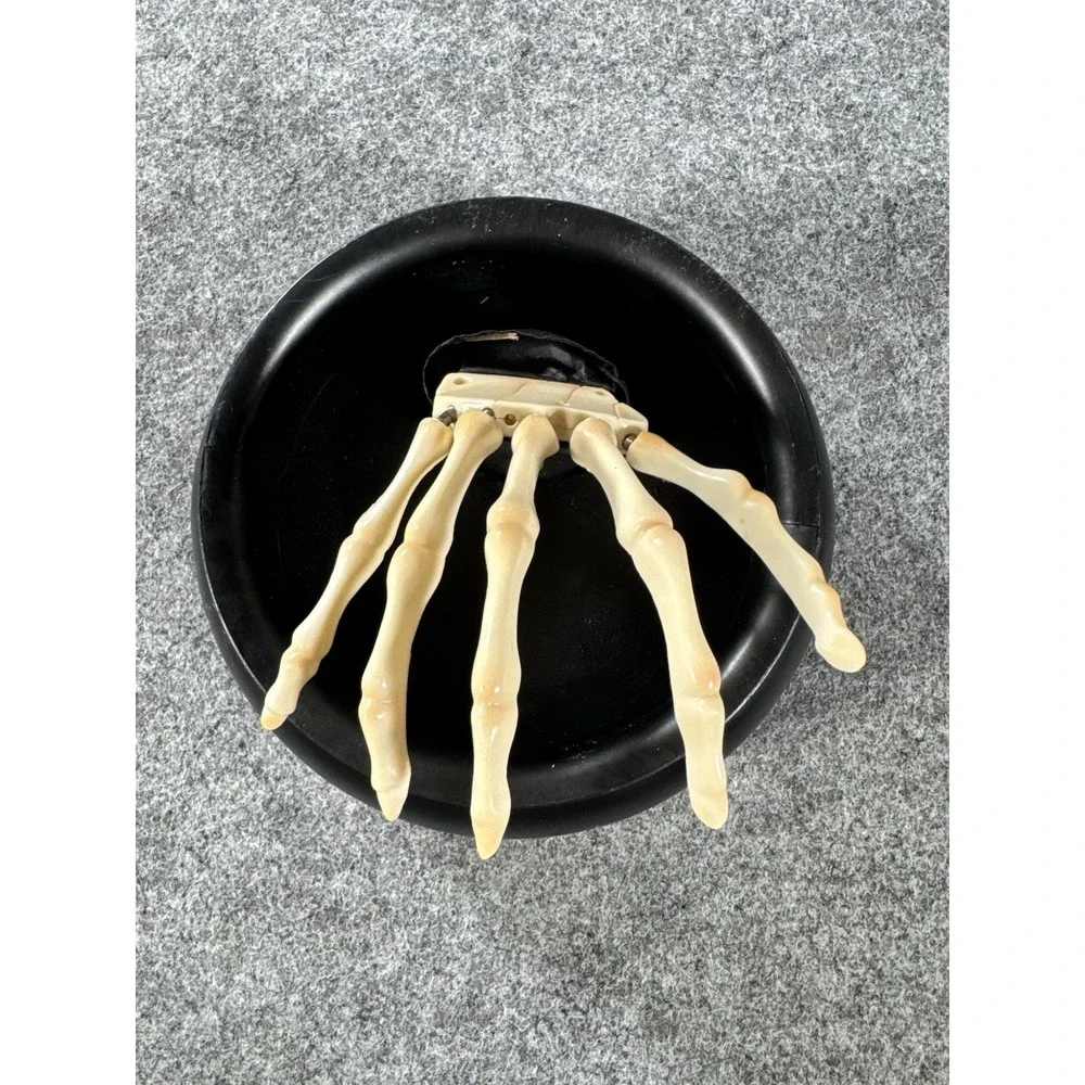 Gemmy Animated Talking Candy Happy Halloween Cauldron Bowl Gotcha Skeleton Hand